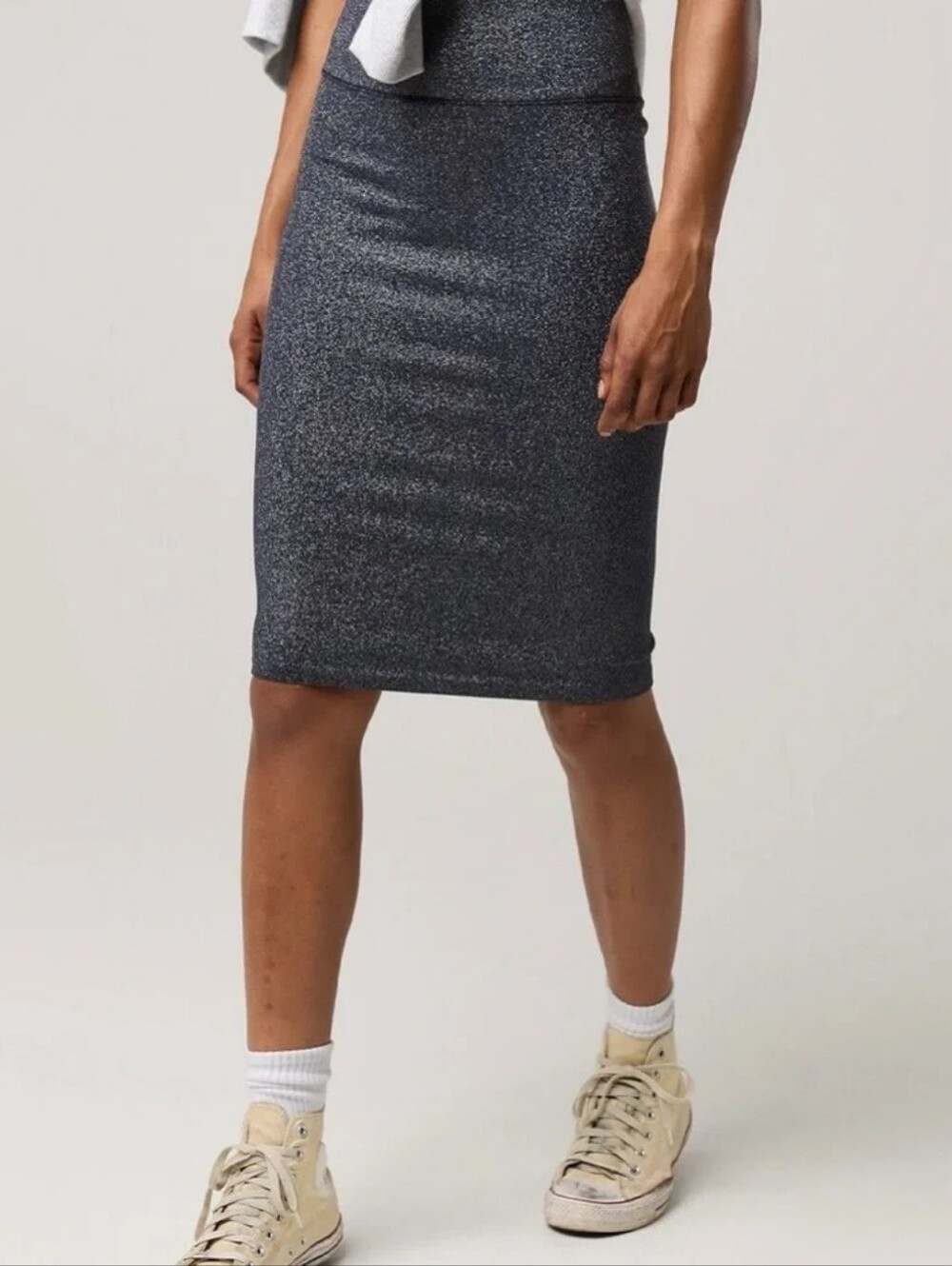 Offline By Aerie Midnight In Seamless Shine Midi Skirt Size XS NWT